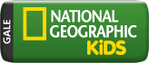 Green, yellow, and white graphic for National Geographic Kids.